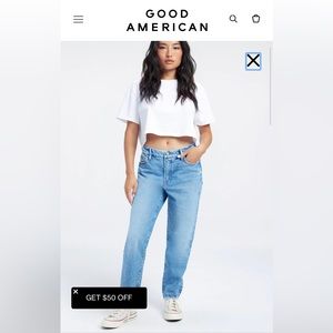 Good American jeans. Good girlfriend style size 4/27